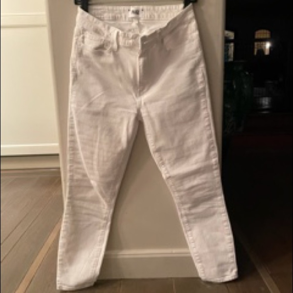 Paige - Hoxton Crop White Denim Jeans